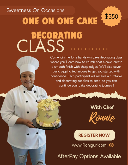 One on One Cake Decorating Class